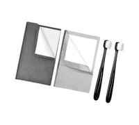 Perfeclan Kit per la Pulizia dei Gioielli con 2 spazzole pratiche, riutilizzabili, Multiuso, bifacciali, per Catene, Anelli, Orecchini, bracciali, collane, Grigio Chiaro Grigio Scuro