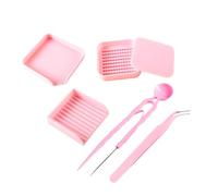 perfeclan Kit vassoio per la raccolta di perline, vassoio organizer, robusti strumenti di smistamento, pannelli forati per progetti di artigianato