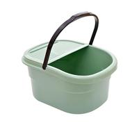 Perfeclan Lavabo per pediluvio per ammollo dei piedi, vasca per pediluvio, 12 l, profondità 30 cm, supporto per telefono, pediluvio, vasca SPA, secchio per, Verde