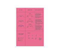 Perfeclan Libro per esercitarsi sulle ciglia, formazione cartacea per principianti, quaderno di esercizi per l'estensione delle ciglia, tabella per, rosa rossa