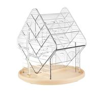 perfeclan Makeup Organiser Rotante Organizer Cosmetici Portaoggetti Trasparente Contenitore Multiuso Girevole Materiale Resistente Adatto per Tavolo Da Trucco B, Chiaro