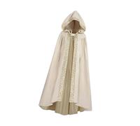 Perfeclan Mantello con Cappuccio, Costume Lungo con Cappuccio per Natale, Pasqua, spettacoli, Halloween, Beige