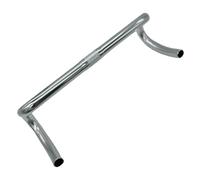 Perfeclan Manubrio per Bici a Scatto Fisso, Barra Curva Robusta e ad Alte Prestazioni, sostituisce Direttamente Il Manubrio Curvo per Bici da Ciclismo, Argento Brillante