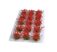 Perfeclan Mazzo di Fiori in Miniatura, ciuffi d'erba, Gruppi di vegetazione per Treni, Modelli di scenari ferroviari, Rosso