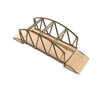 Perfeclan Modello di Ponte in Legno 1/72 Giocattolo Educativo Puzzle 3D Fai da Te per Bambini, Ponte Grande