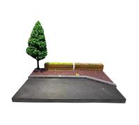 perfeclan Modello di scena in miniatura in scala 1/64, scena d'angolo della città, simulazione di un diorama di strada di un parco, mini modello