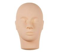 perfeclan Modello di testa di manichino per ciglia, portatile, in silicone, multifunzionale, per principianti.