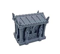 Perfeclan Modello di Tomba Gotica in Miniatura, Terreno per edifici, Parte Superiore Rimovibile, Layout Decorativo, Modello di architettura, Scenario per