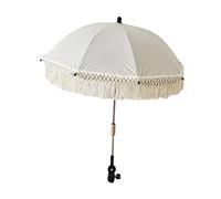 perfeclan Ombrellone per passeggino, parasole universale con motivo a orsetto ricamato, elegante, per passeggino