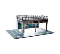 Perfeclan Organizzatore per Garage pressofuso Modello di parcheggio 1/64, Decorativo, espositore per Modelli di officine di Riparazione di scenari per Auto