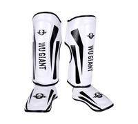 Perfeclan Parastinchi Protezioni per parastinchi robusti Regolabili Parastinchi per Collo del Piede Gamba Protettiva per Kung Fu Muay Thai Parastinchi, Bianco, m