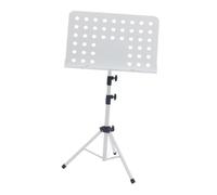 perfeclan per spartiti, robusto e comodo, supporto per libri musicali, altezza regolabile per esibizioni strumentali e bande musicali, Bianco