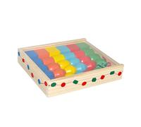 perfeclan Perline da infilare, giocattoli educativi precoci, giocattolo impilabile, 30 perline da infilare, 2 fili per bambini che imparano ad abbinare le forme