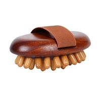 perfeclan Pettine per massaggio in legno, spazzola per massaggio alla testa manuale multifunzionale, strumento per scrub e shampoo, spazzola in legno