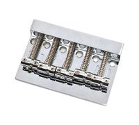 perfeclan Ponte fisso per basso a 5 corde, per chitarra elettrica, ponte fisso da concerto, multifunzione, spaziatura 16 mm, per forniture di strumenti musicali, Argento