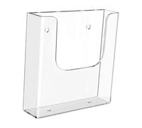 Perfeclan Porta brochure in acrilico, organizer da parete, leggero, trasparente, porta depliant, espositore per volantini, riviste, cartoline , A5