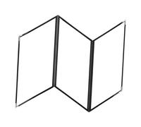 perfeclan Porta menù ristorante, porta menù in metallo, pratico e decorativo, 9,06"x12,6" trasparente per cibo, bevande, bar, ristoranti, Visualizzazione Pagina 6 a 3 Pieghe
