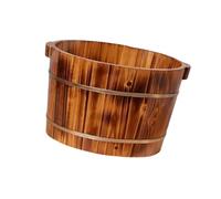 perfeclan Punti di Legno Pediluvio Bacinella Doppio Manico Riutilizzabile Multiuso Pediluvio Pediluvio Barile per Sauna Uso Domestico, L