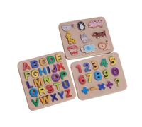 Perfeclan Puzzle con Numeri e Lettere per casa delle Bambole, Modello in 1:12, Decorazioni, Piccolo Alfabeto, Numeri, Animali per lavoretti Fai da Te per, Senza Scatola di Immagazzinaggio