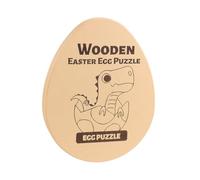 Perfeclan Puzzle di Legno a Forma di Pasqua, Giocattolo educativo per Bambini in età prescolare, Regalo per Bambini Piccoli, Pensiero Logico, Forniture, Puzzle dei Dinosauri