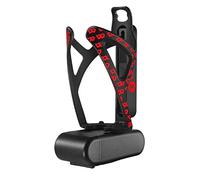 Perfeclan Robusto Portaborraccia per Bicicletta con Leva per Pneumatici Scatola per Attrezzi Portabicchieri Multifunzione per Bici MTB Accessori, Nero Rosso