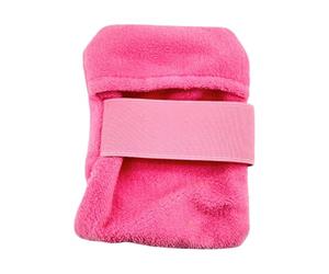 perfeclan Sacchetto per la rimozione della sabbia, pulisci-salviette, guanto compatto e confortevole per la rimozione della sabbia, delicato sulla pelle, Rosa, S