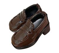 Perfeclan Scarpe da Bambola BJD 1/4 da 16-18 Pollici Modello Decorazione Vestirsi Action Figure Giocattoli Miniatura Donna Trendy, Marrone