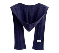 Perfeclan Sciarpa con cappuccio in maglia, passamontagna invernale, copricapo, scialle, scaldacollo, sciarpa con cappuccio per lo shopping autunnale, Blu