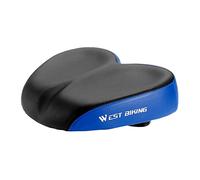 Perfeclan Sellini per Mountain Bike, Sellino Bici Comodo, Sella per Bicicletta Comfort Sedile per Bici da Bicicletta Parti di Ricambio Antiurto per Bicicletta Senza Naso, Nero Blu