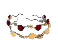 perfeclan Set di 2 fasce floreali per capelli, accessori per capelli retrò per la fotografia da donna