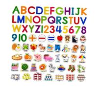 Perfeclan Set di 75 Pezzi di Pezzi di Feltro per storie, Animali, Frutta per Bambini, apprendimento precoce, Lettere e Numeri educativi, Figure in Feltro