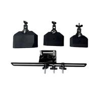 perfeclan Set di blocchi per la da 4", 5" e 6" con supporto per campanaccio, strumento a percussione latino per l'insegnamento, Nero