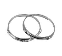 perfeclan Set di cerchio a tamburo a 2 pezzi, cerchio per pastella a tracolla facile da installare, forniture di tamburi professionali robusti drum bordo per il, 14 Pollici 6 Buche