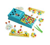 perfeclan Set di Giochi in Legno per Contare E Abbinare, Età 3+, Giocattoli per L'apprendimento Della Coordinazione Occhio-mano Del Bambino