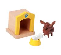 Perfeclan Set di mobili per Case delle Bambole in Legno, Kit in Miniatura in Legno, Ornamenti per Micro paesaggi Dipinti, Giocattoli per Giochi di Ruolo, Casa per Animali Domestici