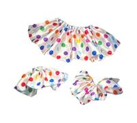 Perfeclan Set di Polsini da Clown, Decorazione con Collo a gorgiera per spettacoli teatrali in Maschera Durante Le Feste, Puntini Colorati