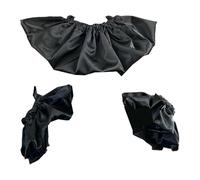 Perfeclan Set di Polsini da Clown, Decorazione con Collo a gorgiera per spettacoli teatrali in Maschera Durante Le Feste, Nero