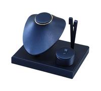 Perfeclan Set espositore per Gioielli, Elegante e Decorativo, Organizer per riporre collane, per fiere, casa, Camera da Letto, Compleanno, Blu Scuro
