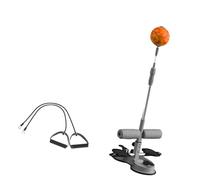 Perfeclan Sit up Bar Boxe Palla di Reazione Dispositivo di Assistenza Compatto Sit up Bar Punching Ball per Allenamento Fitness Adulti Bambini Uomini Donne, Corda Sottile Grigia
