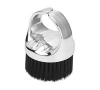 perfeclan Spazzola per capelli, spazzola per la pulizia del viso, tascabile, in nylon, versatile, morbida, per barbiere, per il collo, per lo, Argent