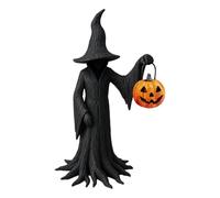 perfeclan Statuetta in resina di strega di Halloween con zucca, ornamento da tavolo per la decorazione della casa, aspetto realistico, versatile, altezza 12