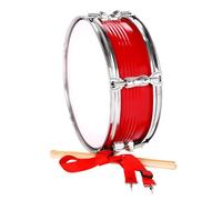 perfeclan Strumento a percussione rullante pollici, giocattolo educativo portatile con bacchette e tracolla regolabile per il Team Red