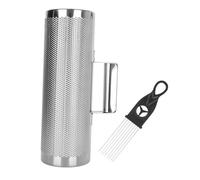 perfeclan Strumento Guiro in metallo Strumento musicale latino Guiro Shaker Giocattolo musicale raschiante portatile per il compleanno, 5x12 pollici