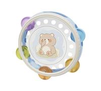 Perfeclan Strumento musicale tamburello portatile, sonaglio per tamburo Montessori per bambini, neonati, ragazze e ragazzi, regali di compleanno per bambini, orso