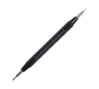 Perfeclan Strumento per barra a molla per orologi, strumento per la rimozione dei perni di collegamento degli orologi, in lega di acciaio a doppia testa, Nero