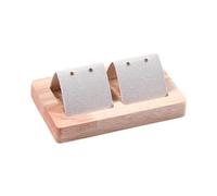 Perfeclan Supporto per Orecchini Pendenti con Foro, Base in Legno Rustico, espositore per Gioielli, Organizer per Orecchini per Negozi, Mostra al Dettaglio, Tieni 2 Coppie