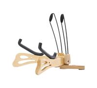 perfeclan Supporto per ukulele in legno, supporto per chitarra portatile di alta qualità per piccoli strumenti musicali, basso, Marrone Chiaro, 35x32.5x33.5 Cm