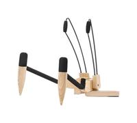 perfeclan Supporto per ukulele in legno, supporto per chitarra portatile di alta qualità per piccoli strumenti musicali, basso, Marrone Chiaro, 31x25x32.5 Cm