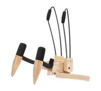 perfeclan Supporto per ukulele in legno, supporto per chitarra portatile di alta qualità per piccoli strumenti musicali, basso, Marrone Chiaro, 23x20x32.5 Cm