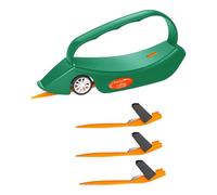 perfeclan Taglierina per carta da regalo con 3 parti sostituibili per carta da parati multiuso con ruote, lunghezza 16 cm, impugnatura comoda, Singolo Verde